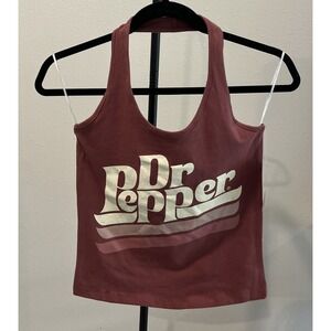 Dr Pepper Halter Tank Top Retro Logo L 0168